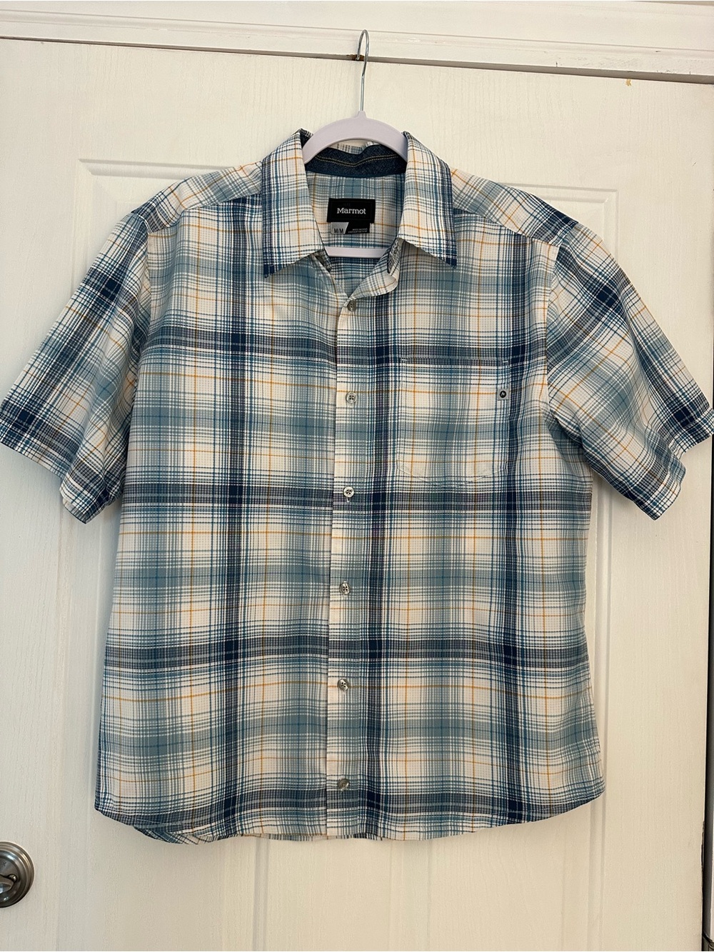 Marmot AirExchange UPF 40 Novelty Short-Sleeve Collared Shirt Medium